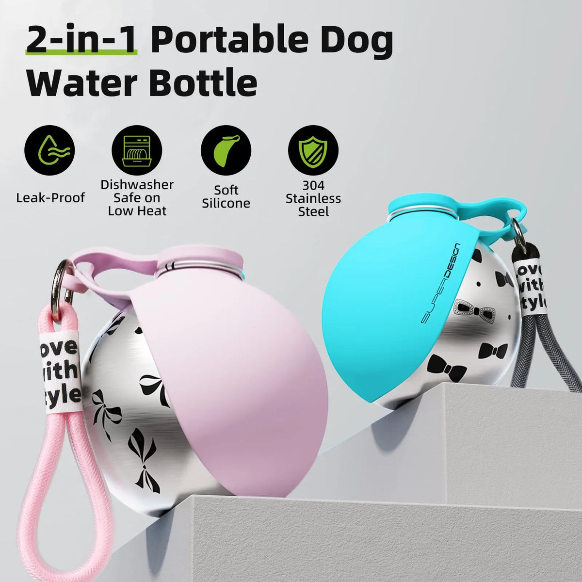 2-in-1 Stainless Water Bottle