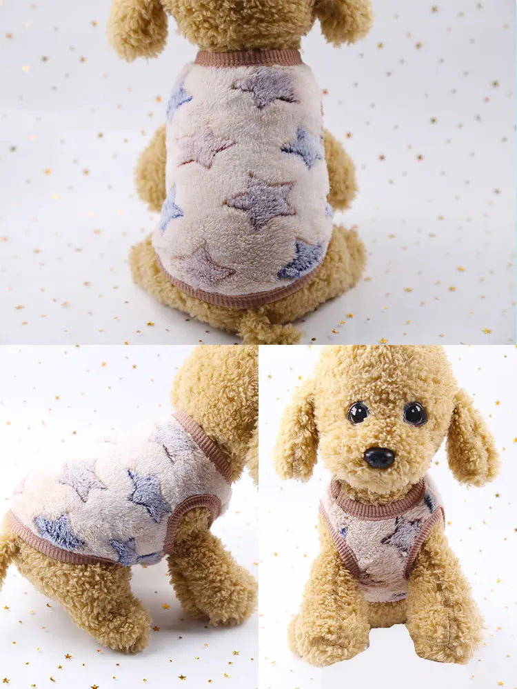 Flannel Puffer Vest for Tiny Pets