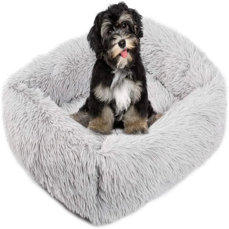 Square Long-Plush Dog Bed