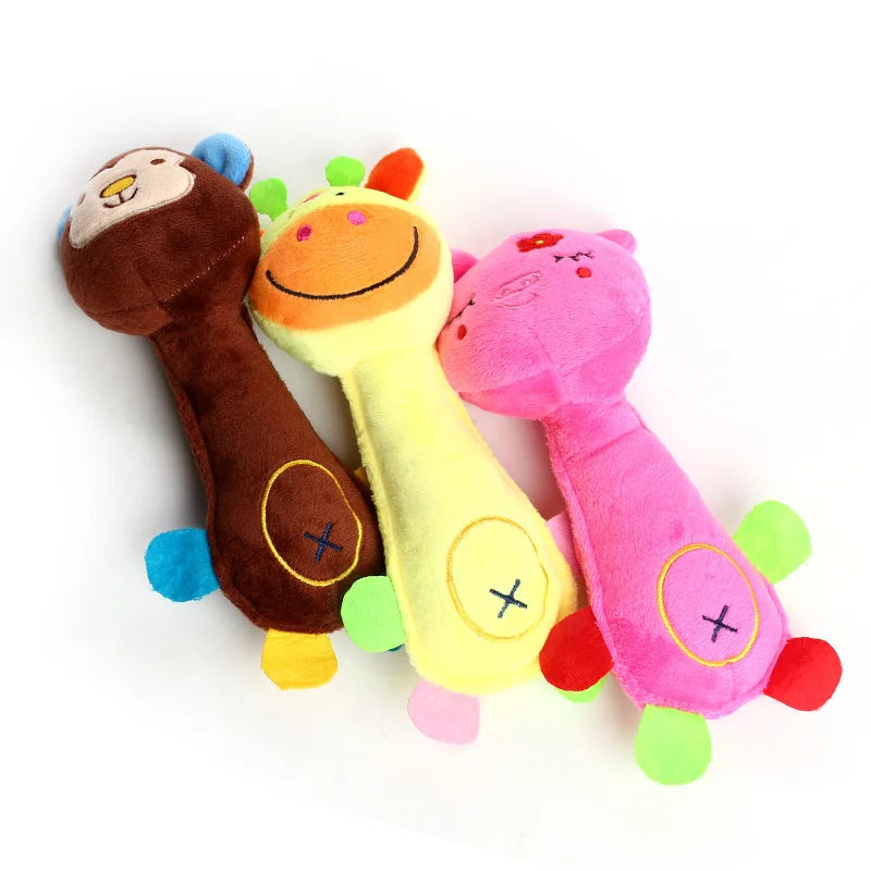 Squeaky Animal Plush for Small Dogs