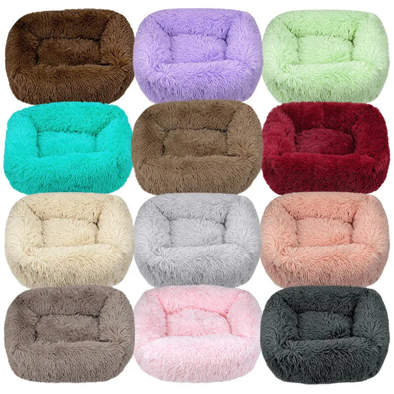 Square Long-Plush Dog Bed