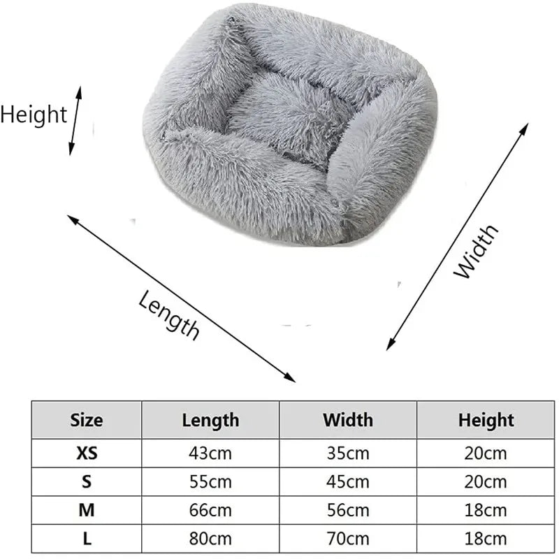 Square Long-Plush Dog Bed