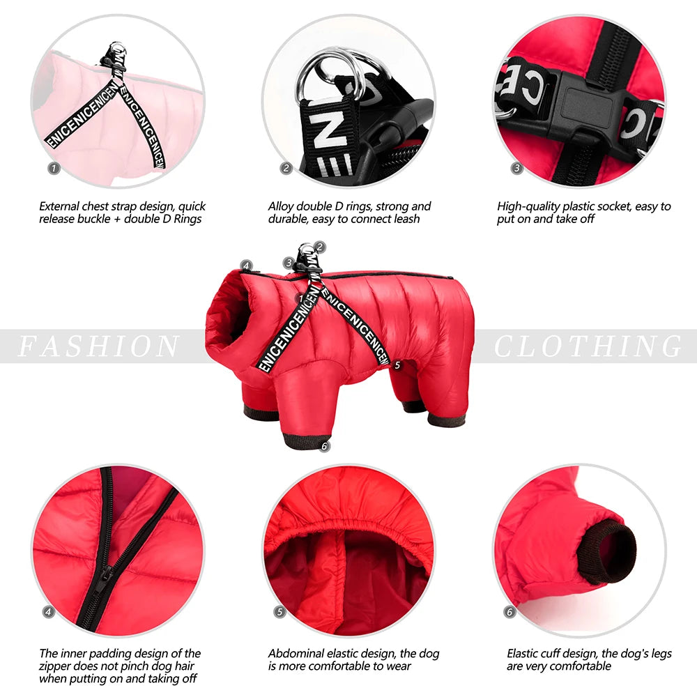 Thermal Waterproof Dog Jumpsuit