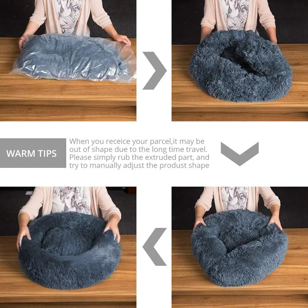 Plush Round Donut Bed (6 Sizes)