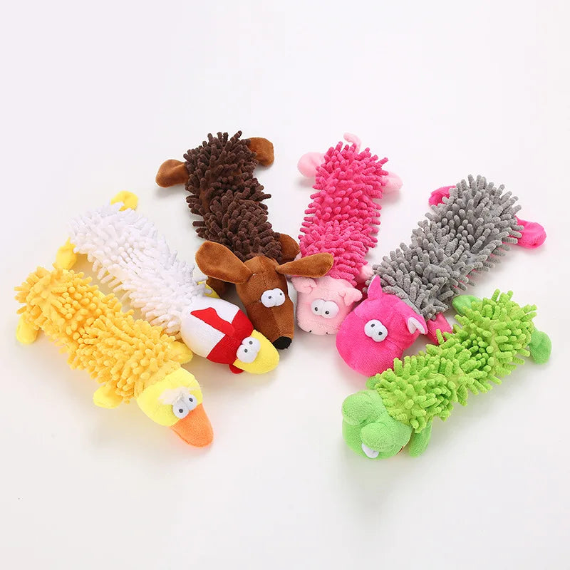 Squeaky Animal Plush for Small Dogs