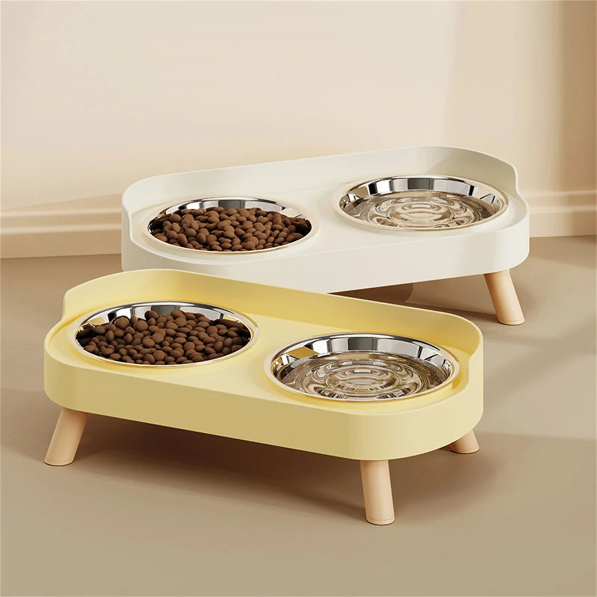 Colourful Double Bowl Stand