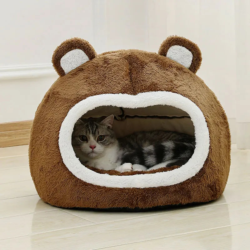 Long-Plush Kitten Lounger