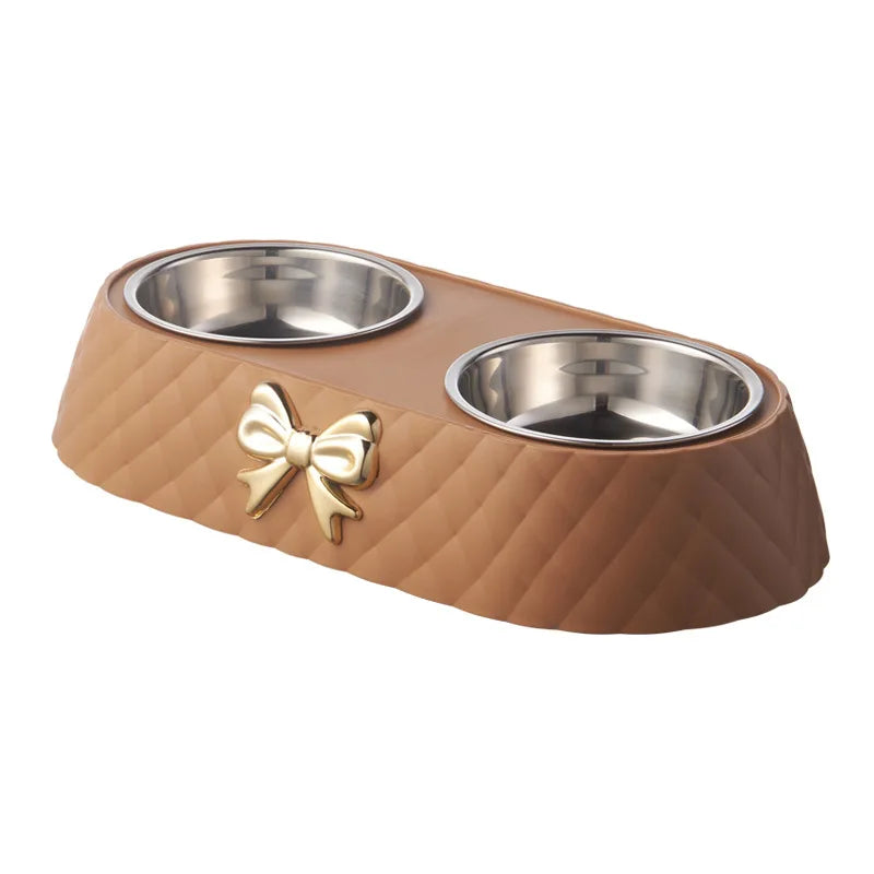 Bow-Tie Stainless Cat Bowl