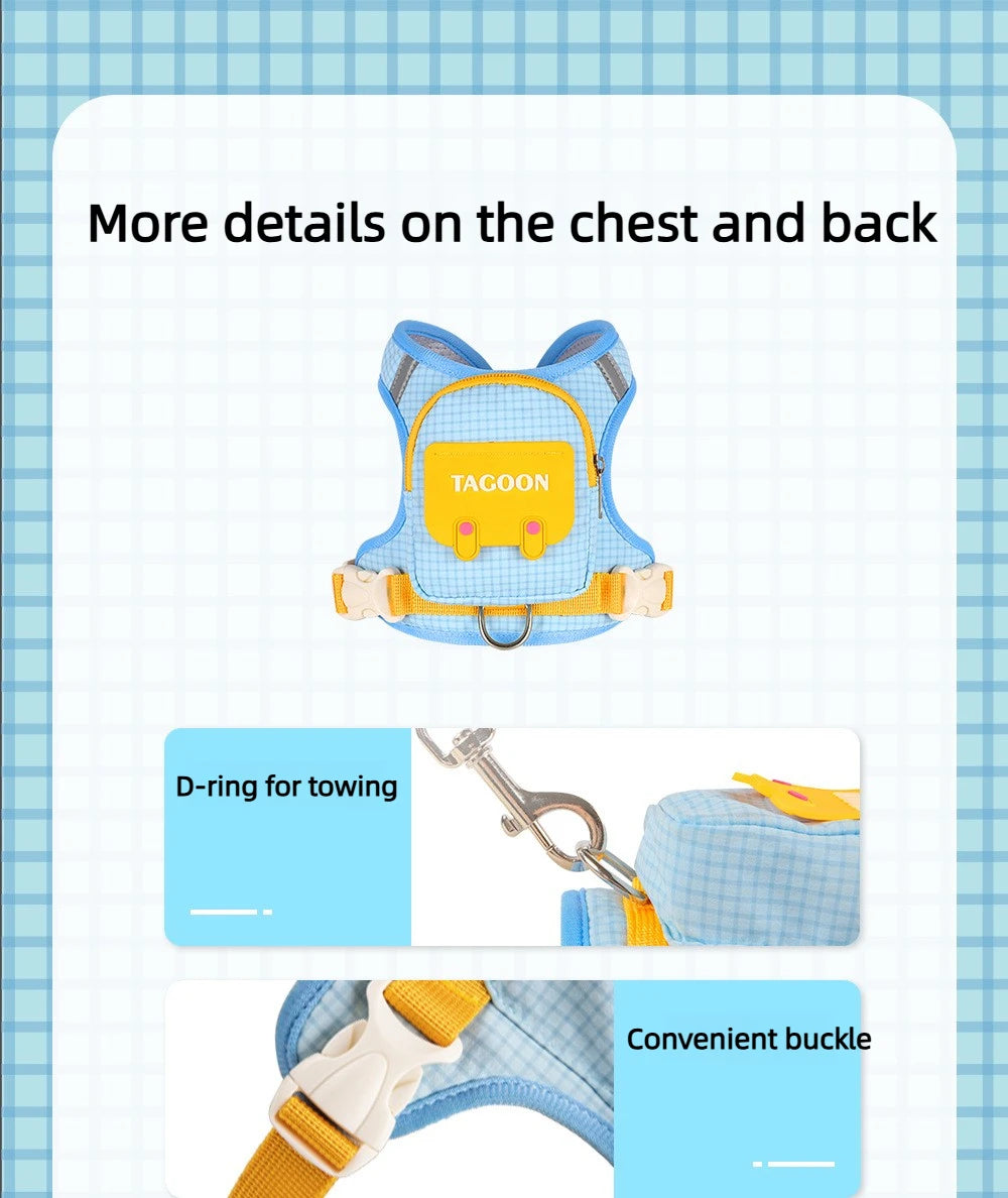 Mini Backpack Harness & Lead