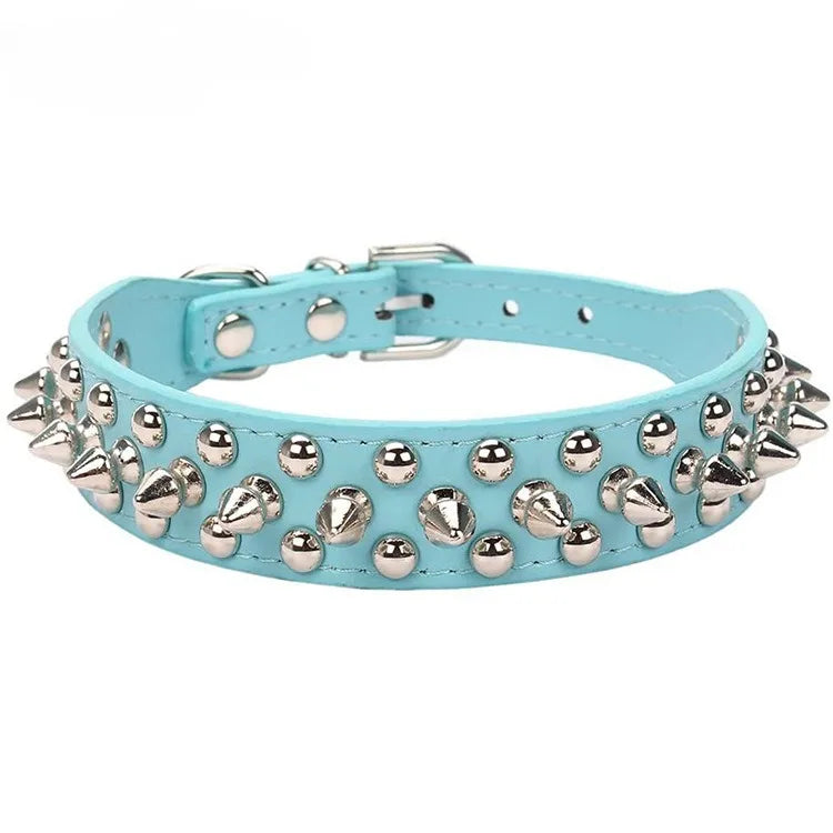 Studded Faux Leather Collar