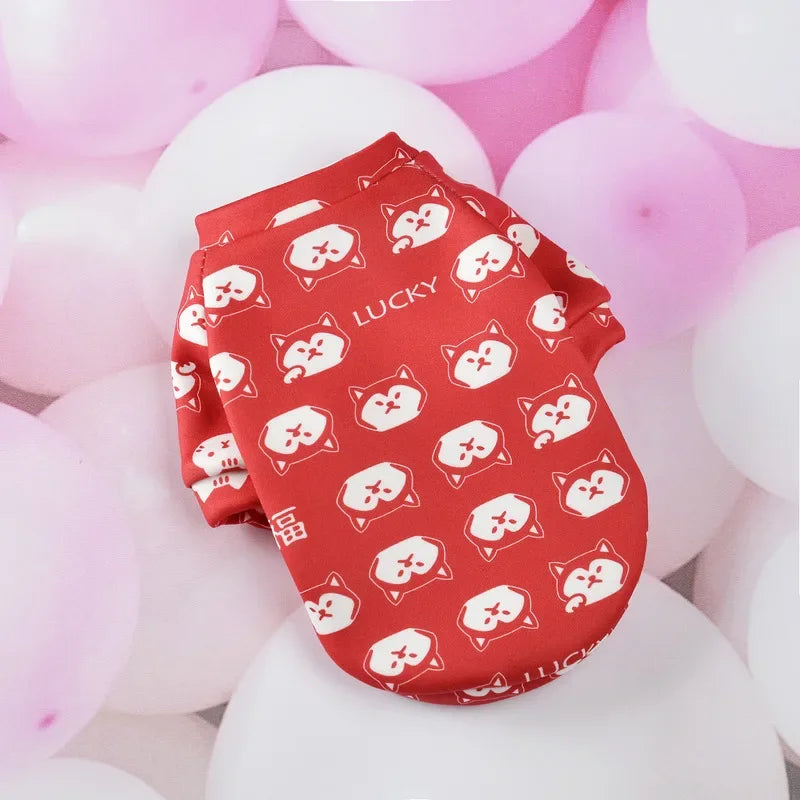Printed Fleece Dog Sweatshirt