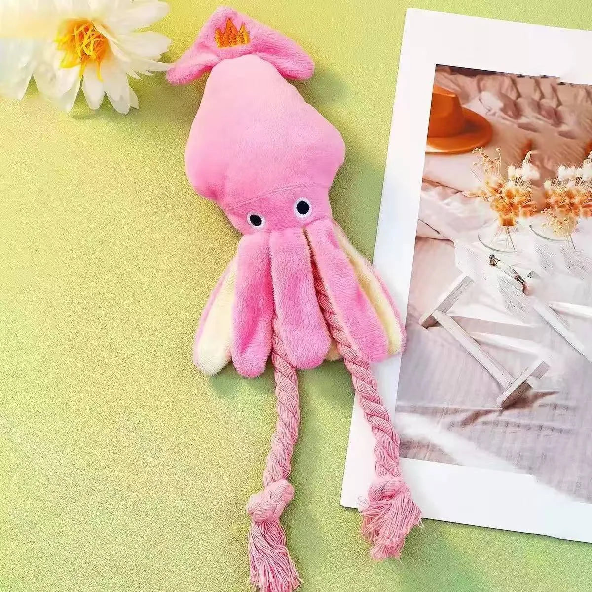Soft Squeaky Octopus Plush