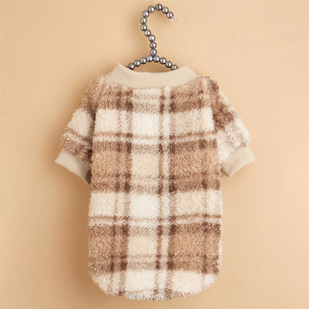 Plaid Wool-Blend Dog Jumper