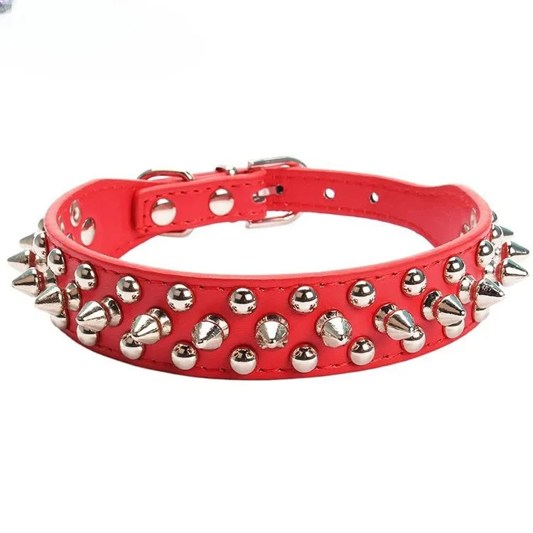 Studded Faux Leather Collar