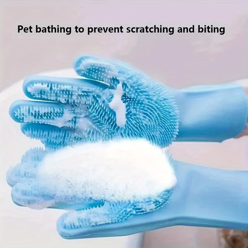 Silicone Bath Scrubber Gloves