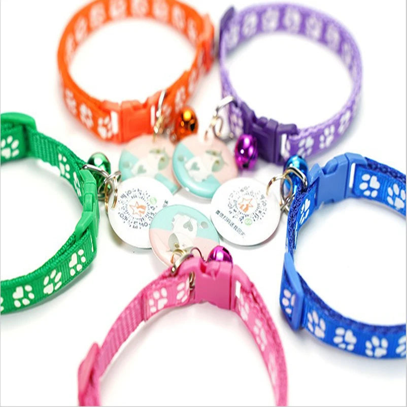 Patterned Cat Collar with Bell