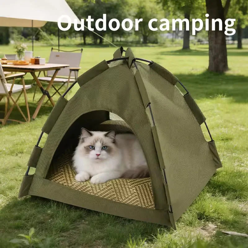 Foldable Semi-Enclosed Cat House