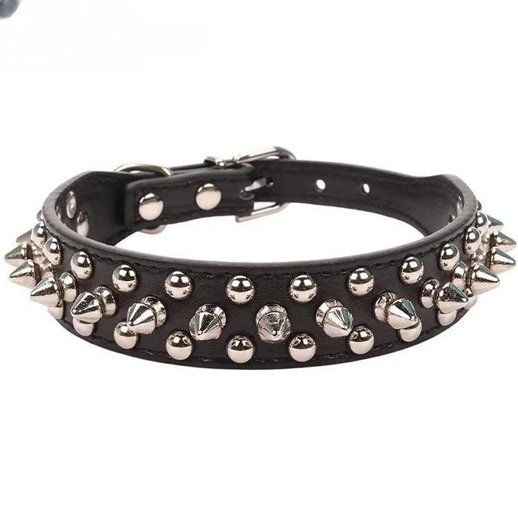 Studded Faux Leather Collar