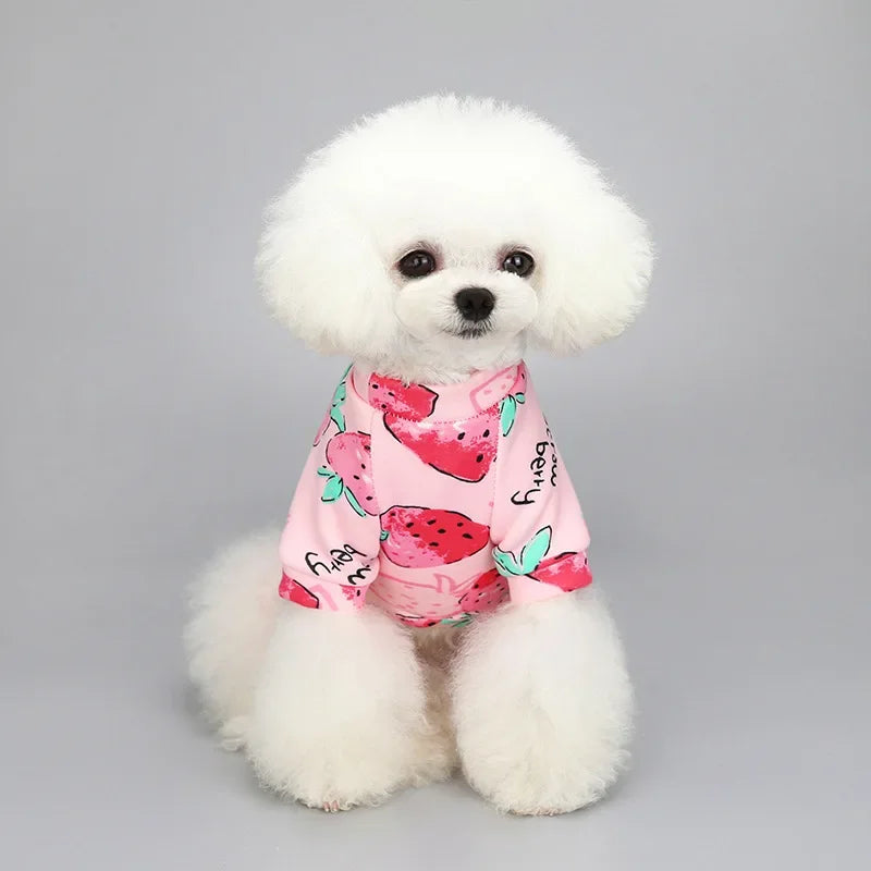 Printed Fleece Dog Sweatshirt