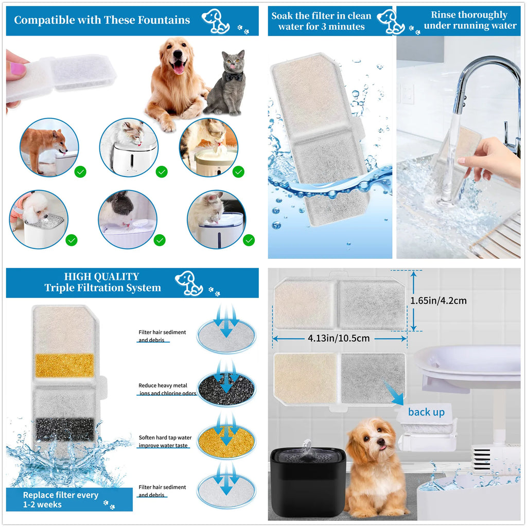 Replacement Fountain Filters (8 or 12)