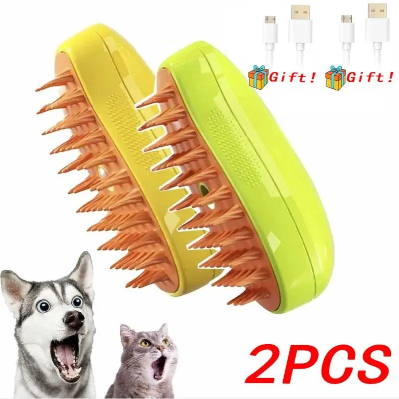3-in-1 Steam Grooming Brush