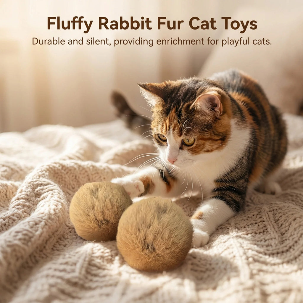 Fluffy Catnip Fur Balls