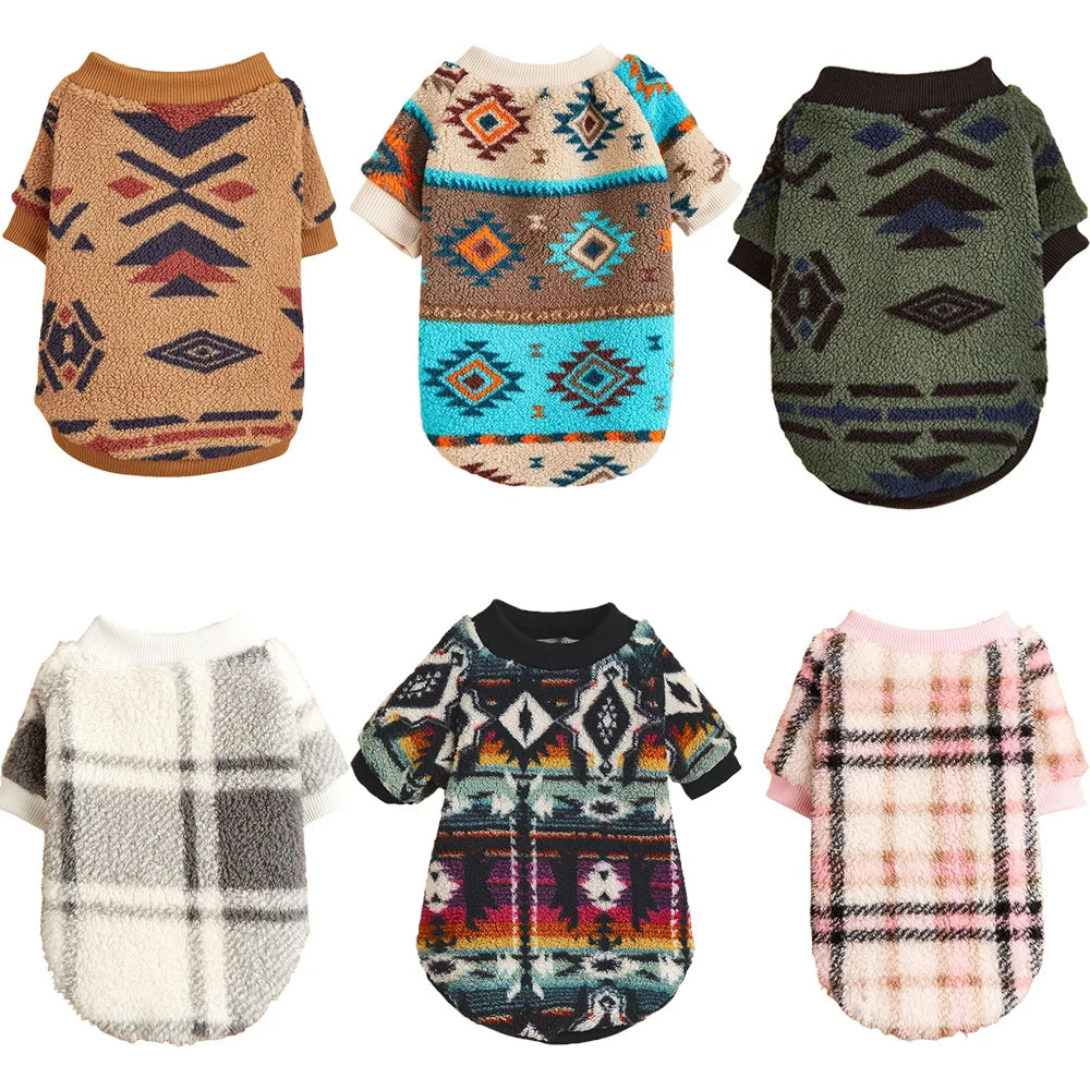 Plaid Wool-Blend Dog Jumper