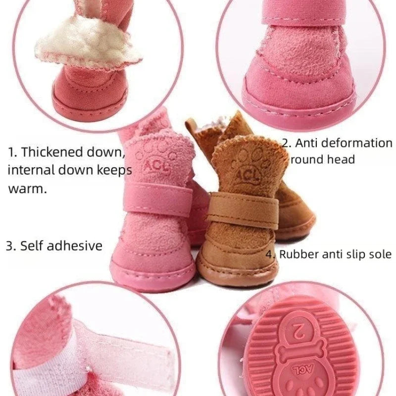 Fleece-Lined Snow Boots (Set of 4)
