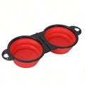 Foldable Double Travel Bowl