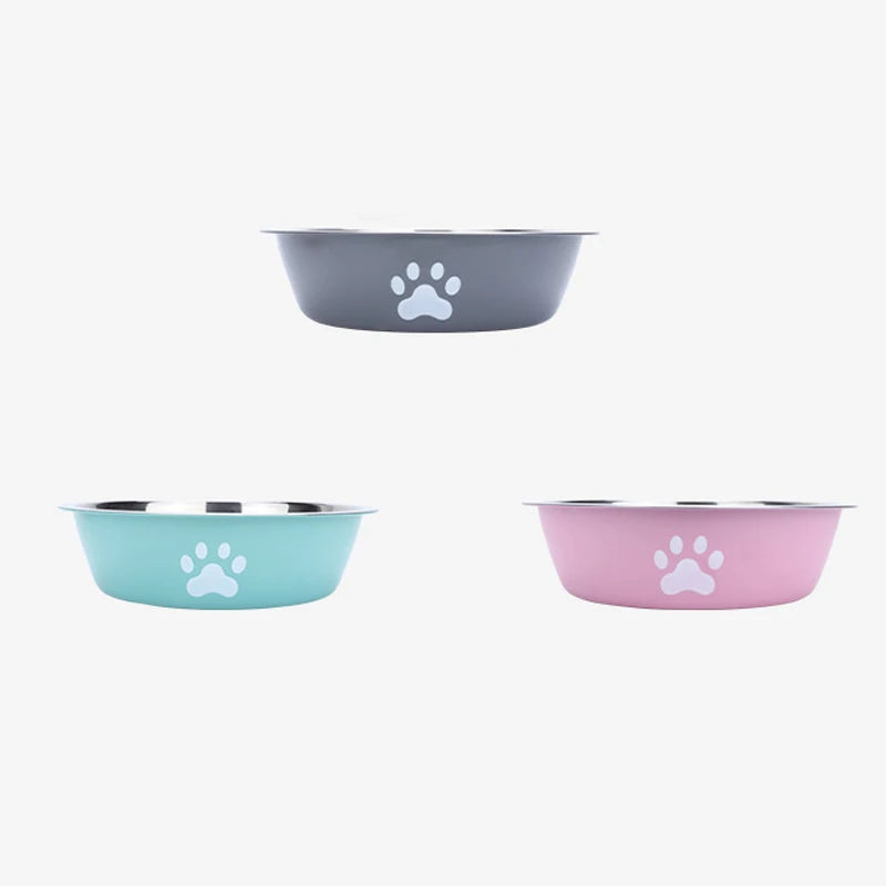 Non-Slip Stainless Paw Print Bowl