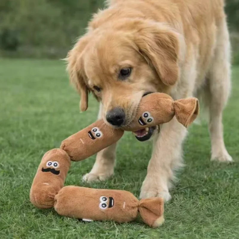 Squeaky Plush Sausage