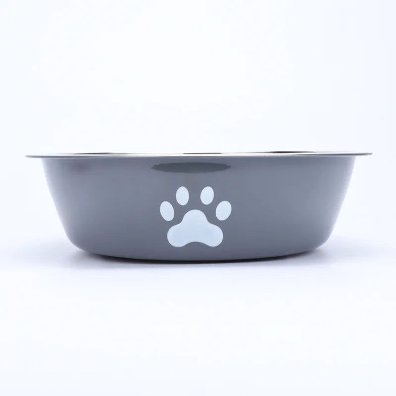 Non-Slip Stainless Paw Print Bowl