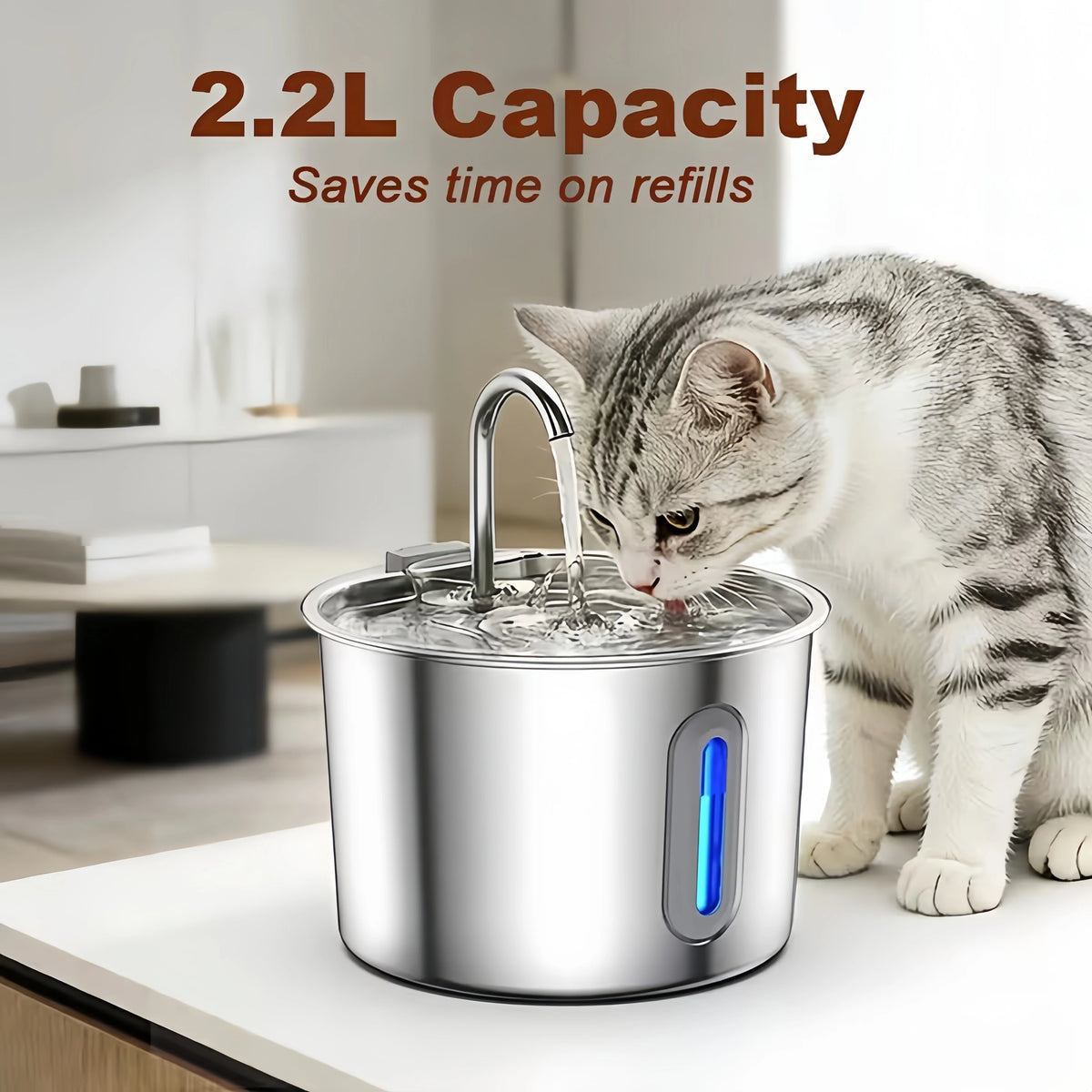 Large Stainless Fountain (2.2L–4L)