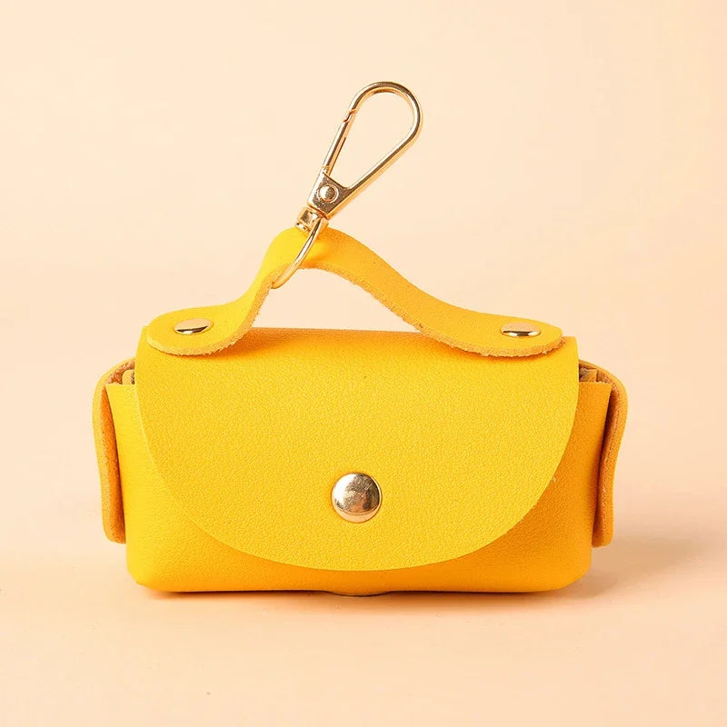Faux Leather Poo Bag Holder