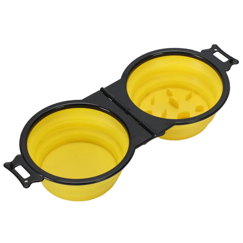 Foldable Double Travel Bowl
