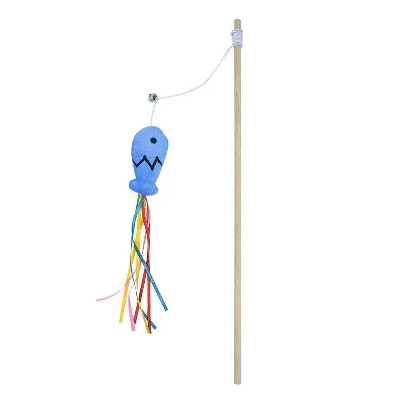 Wooden Teaser Wand with Elastic