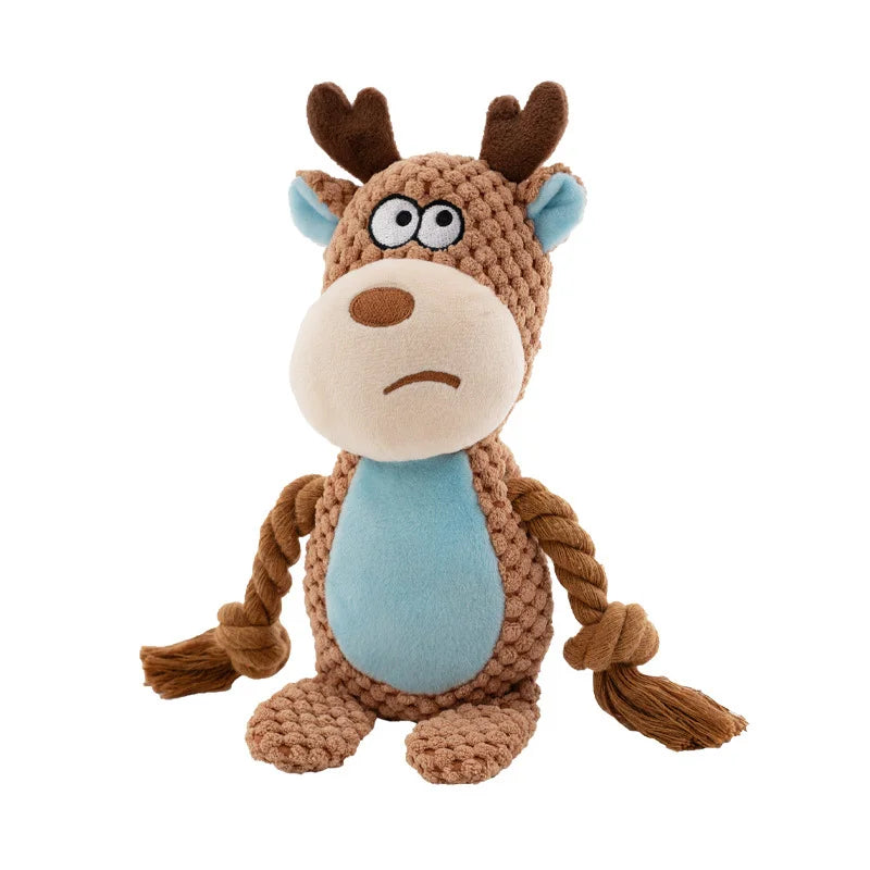 Squeaky Plush Bone Toy