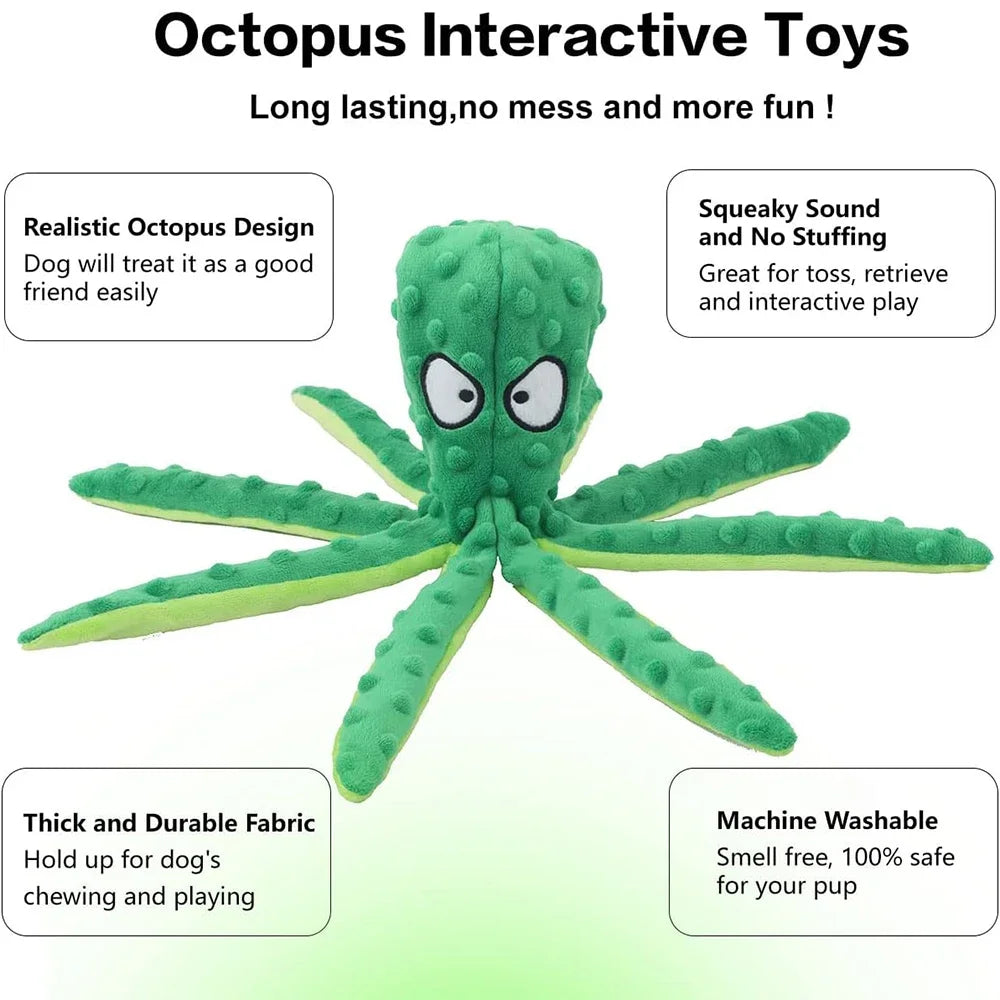 Crinkle Octopus Squeaky Plush