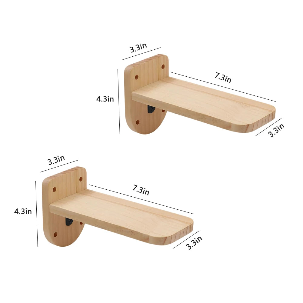 Solid Wood Cat Wall Steps