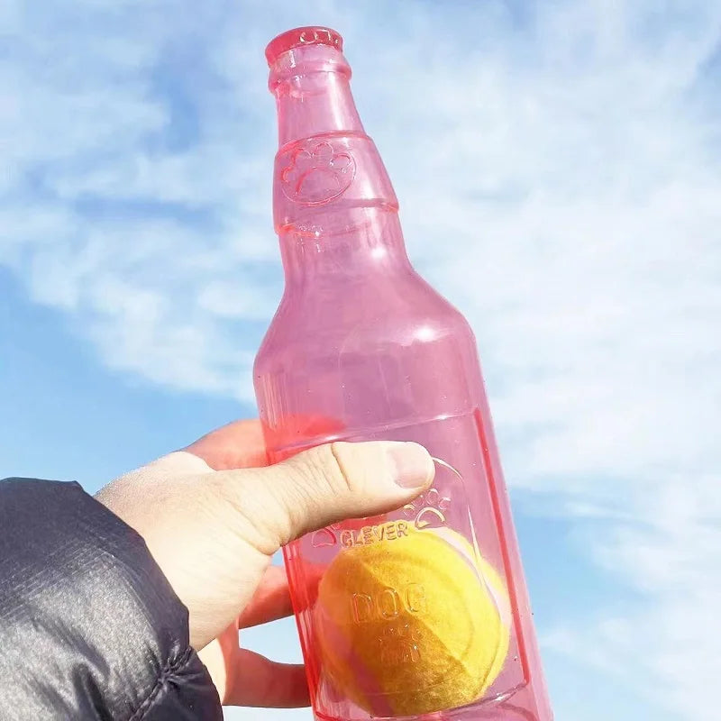 Rubber Bottle Chew Toy with Ball