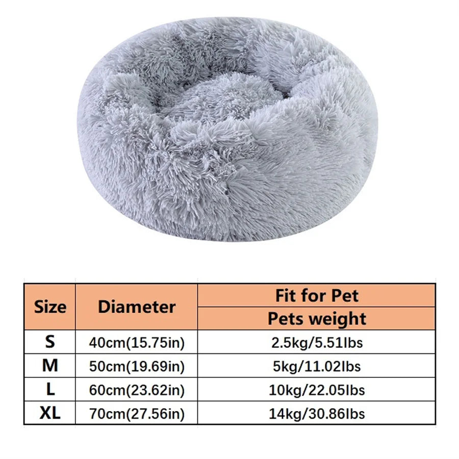 Faux Fur Calming Donut Bed
