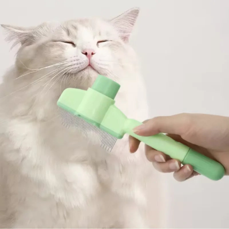 One-Button Self-Cleaning Comb