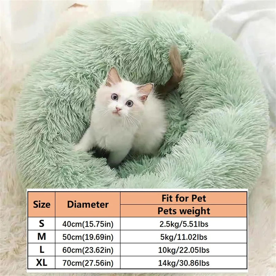 Faux Fur Calming Donut Bed