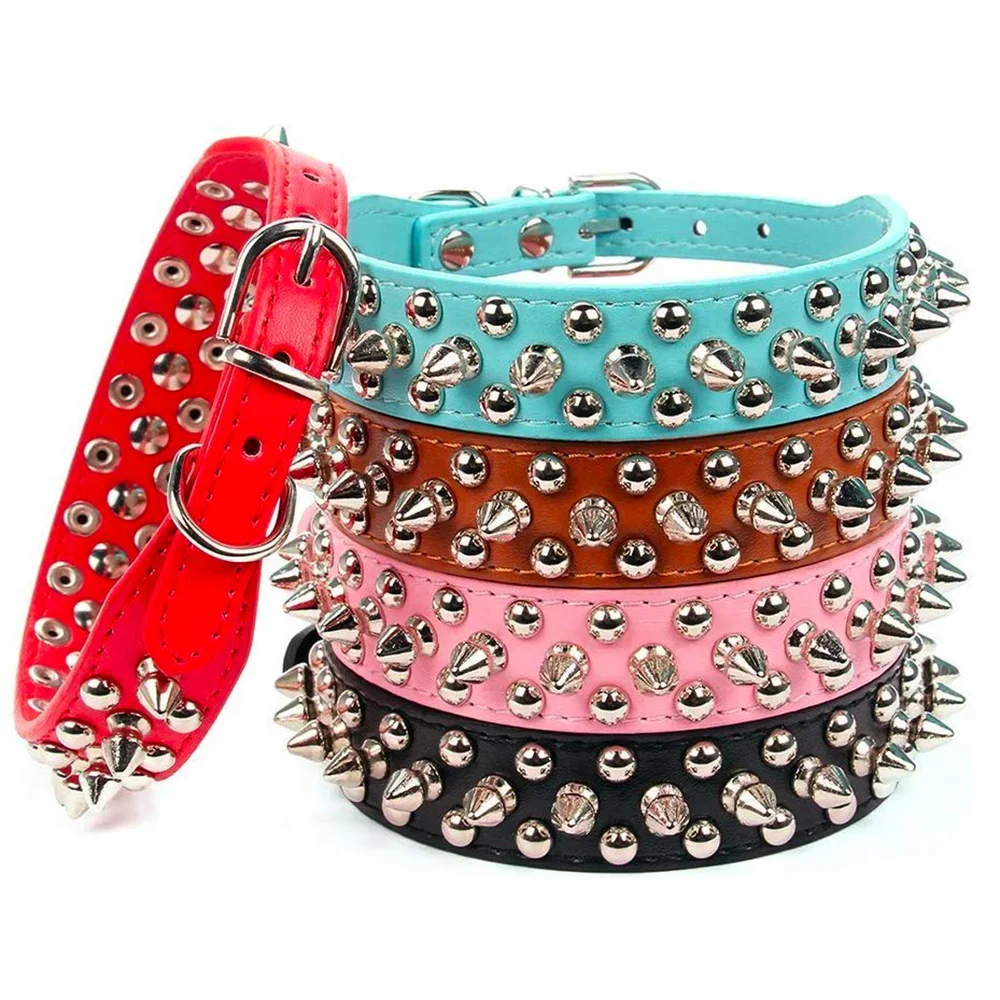 Studded Faux Leather Collar