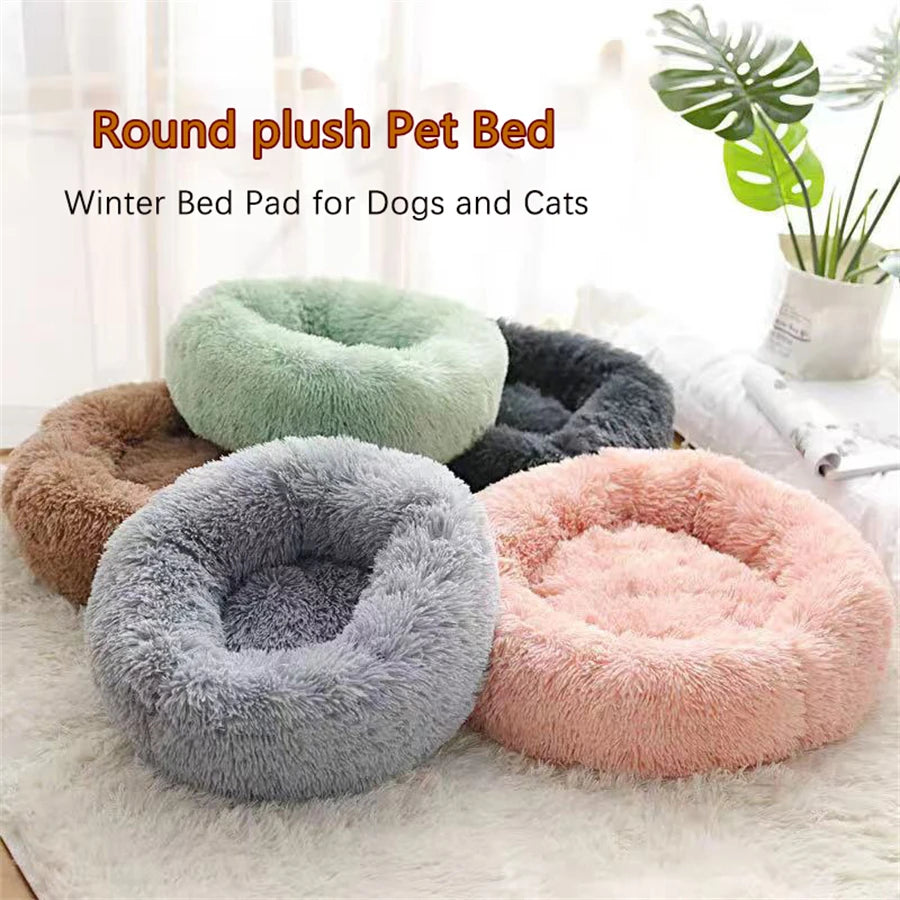 Faux Fur Calming Donut Bed