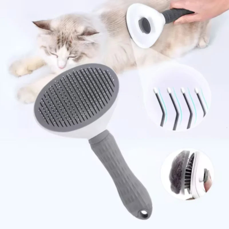 Self-Cleaning Slicker Brush