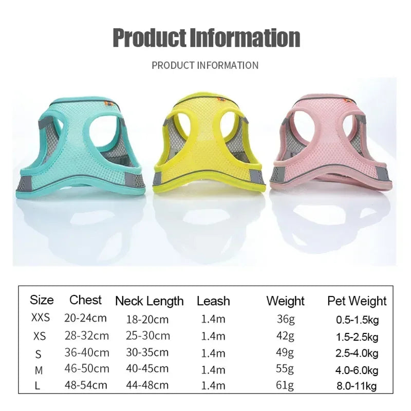 Breathable Vest Harness for Small Pets