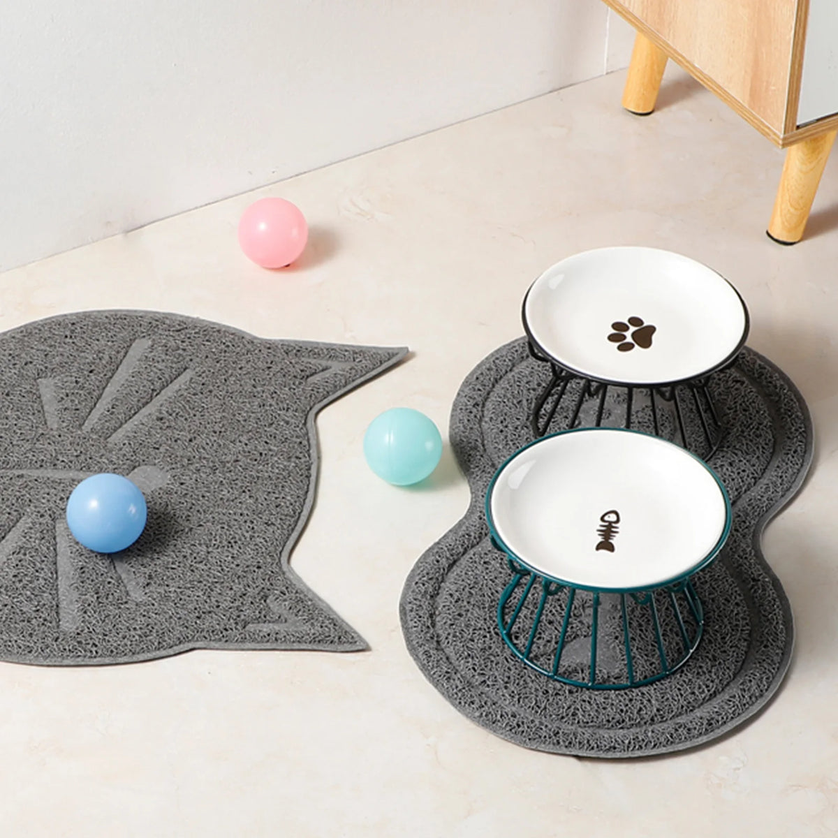 Raised Ceramic Cat Bowl