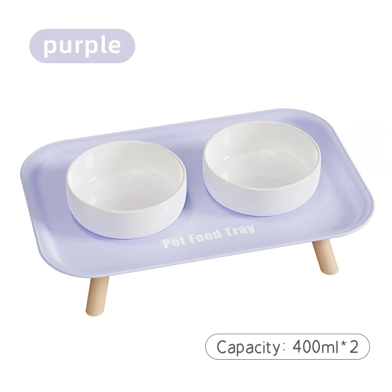 Colourful Double Bowl Stand