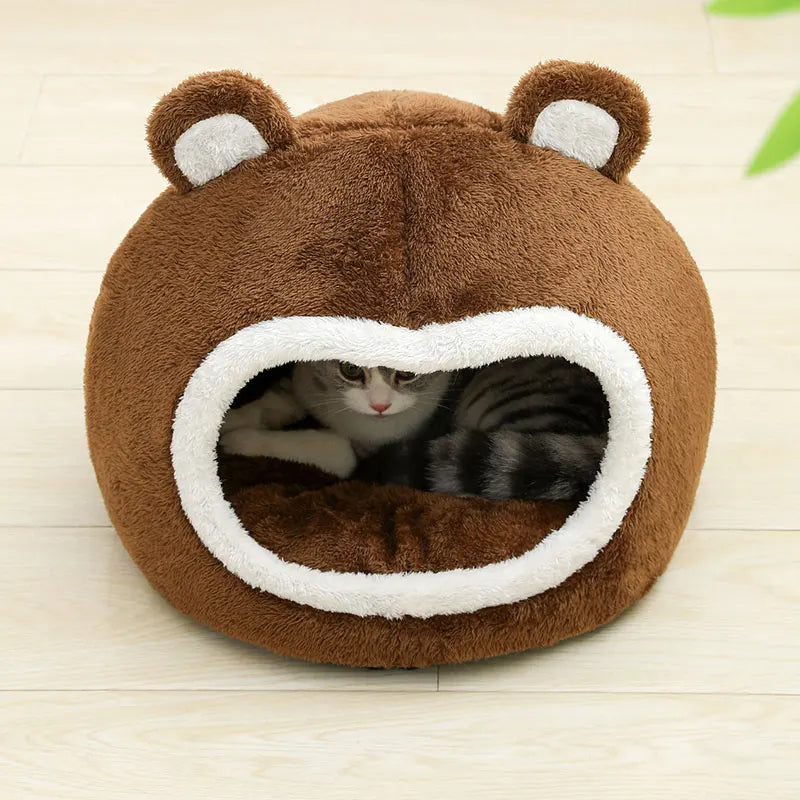 Long-Plush Kitten Lounger